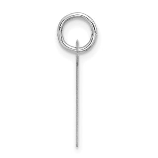 10k White Gold Large Slanted Block Initial I Charm