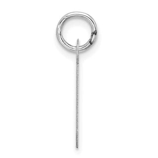 10k White Gold Large Slanted Block Initial J Charm