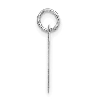 10k White Gold Large Slanted Block Initial K Charm