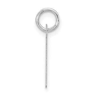 10k White Gold Large Slanted Block Initial L Charm