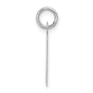 10k White Gold Large Slanted Block Initial M Charm