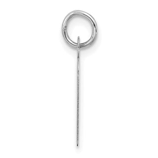 10k White Gold Large Slanted Block Initial N Charm