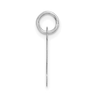 10k White Gold Large Slanted Block Initial S Charm