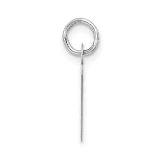 10k White Gold Large Slanted Block Initial T Charm