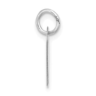 10k White Gold Large Slanted Block Initial W Charm