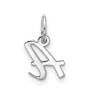 10k White Gold Small Script Initial A Charm 10WC1556A