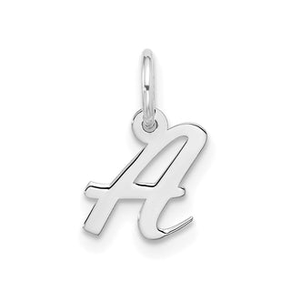 10k White Gold Small Script Initial A Charm 10WC1556A