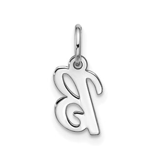 10k White Gold Small Script Initial B Charm 10WC1556B