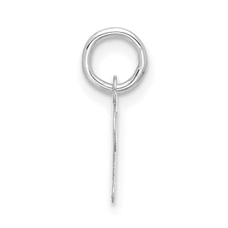 10k White Gold Small Script Initial D Charm 10WC1556D