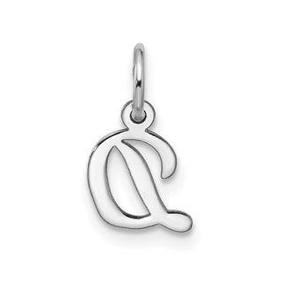 10k White Gold Small Script Initial D Charm 10WC1556D