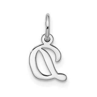 10k White Gold Small Script Initial D Charm 10WC1556D