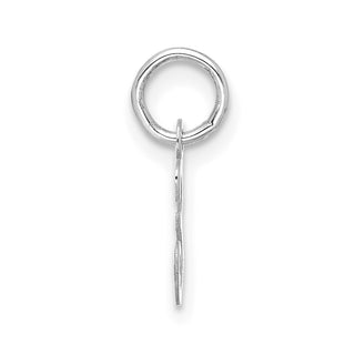 10k White Gold Small Script Initial E Charm 10WC1556E