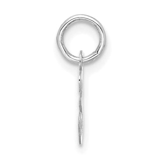 10k White Gold Small Script Initial E Charm 10WC1556E