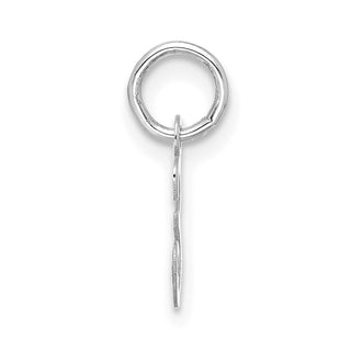 10k White Gold Small Script Initial E Charm 10WC1556E