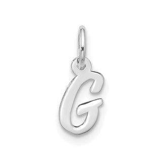 10k White Gold Small Script Initial G Charm 10WC1556G