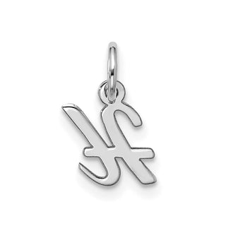 10k White Gold Small Script Initial H Charm 10WC1556H