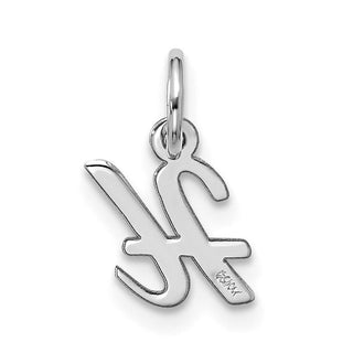 10k White Gold Small Script Initial H Charm 10WC1556H