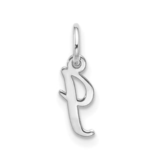 10k White Gold Small Script Initial I Charm 10WC1556I
