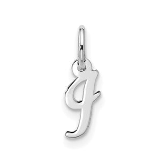 10k White Gold Small Script Initial I Charm 10WC1556I