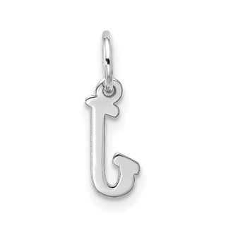 10k White Gold Small Script Initial J Charm 10WC1556J
