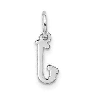 10k White Gold Small Script Initial J Charm 10WC1556J