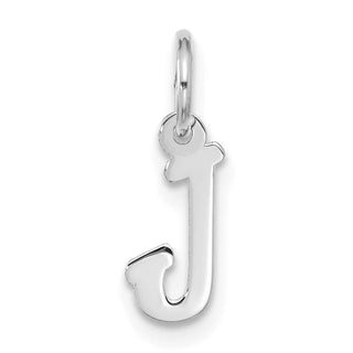 10k White Gold Small Script Initial J Charm 10WC1556J
