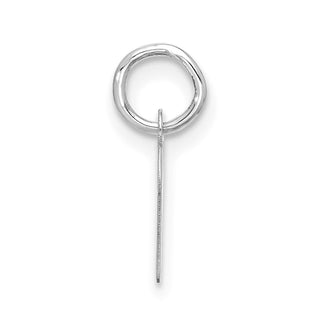 10k White Gold Small Script Initial K Charm 10WC1556K