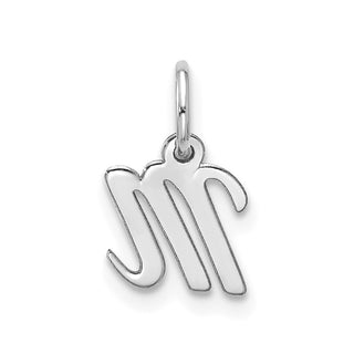 10k White Gold Small Script Initial M Charm 10WC1556M