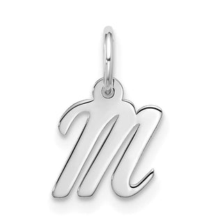 10k White Gold Small Script Initial M Charm 10WC1556M