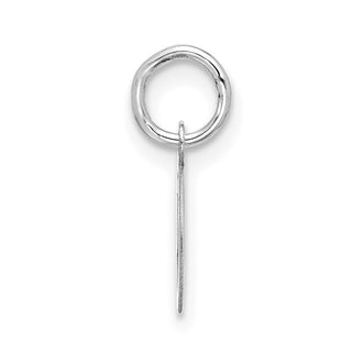 10k White Gold Small Script Initial O Charm 10WC1556O