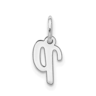 10k White Gold Small Script Initial P Charm 10WC1556P