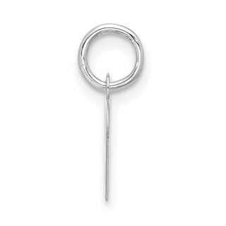 10k White Gold Small Script Initial R Charm 10WC1556R