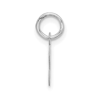 10k White Gold Small Script Initial T Charm 10WC1556T