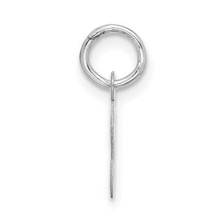 10k White Gold Small Script Initial T Charm 10WC1556T