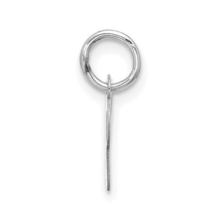 10k White Gold Small Script Initial U Charm