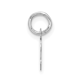 10k White Gold Small Script Initial V Charm 10WC1556V