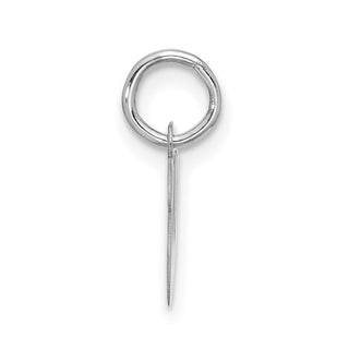 10k White Gold Small Script Initial W Charm 10WC1556W