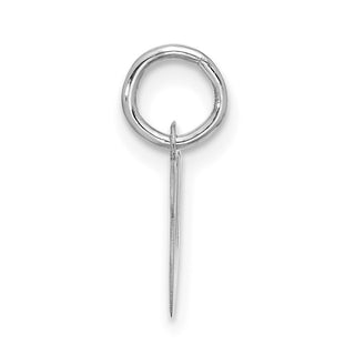 10k White Gold Small Script Initial W Charm 10WC1556W