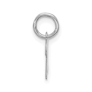 10k White Gold Small Script Initial X Charm