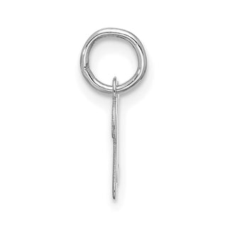 10k White Gold Small Script Initial X Charm