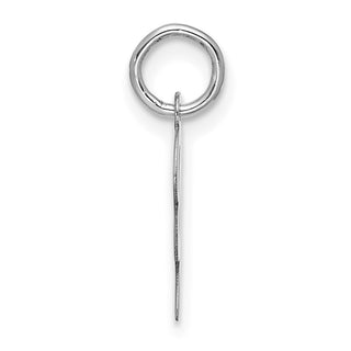10k White Gold Small Script Initial Y Charm