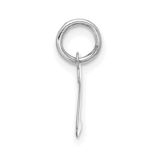 10k White Gold Small Script Initial Z Charm