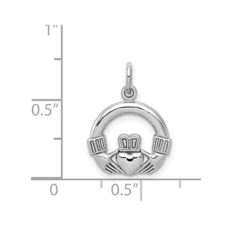 10K White Gold Claddagh Charm