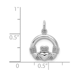 10K White Gold Claddagh Charm
