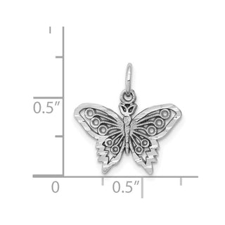 10K White Gold Butterfly Charm