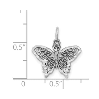 10K White Gold Butterfly Charm