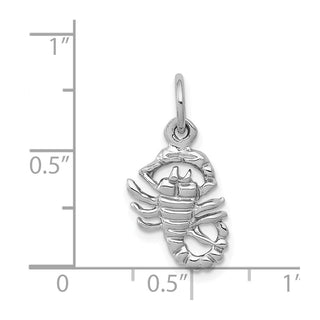 10K White Gold Scorpion Charm
