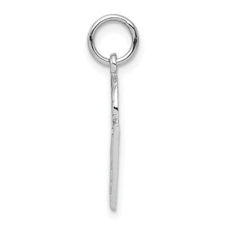 10k White Gold Basketball and Net Charm