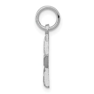 10K White Gold Diamond-cut Star Charm