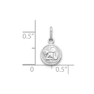 10k White Gold Angel Charm